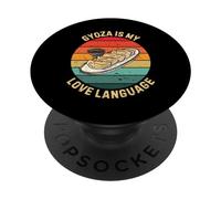 Vintage Gyoza Is My Love Language Gyoza Food Amoureux PopSockets PopGrip Interchangeable