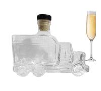 Vintage Half Truck Wine Decanter 375 ml - Élégant whiskey Liquor Pourer with Stopper | Bouteille décorative en verre pour champagne Bourbon Beer Bar Countertop Wedding Party Gift Home Decor Display