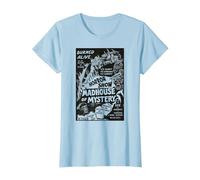 Vintage Halloween Monsters Slasher Horror Movie Show T-Shirt, Femme, Bleu Céleste, 3XL