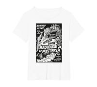 Vintage Halloween Monsters Slasher Horror Movie Show T-Shirt, Femme Grandes Tailles, Blanc, 3X