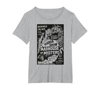 Vintage Halloween Monsters Slasher Horror Movie Show T-Shirt, Femme Grandes Tailles, Gris Chiné, 2X