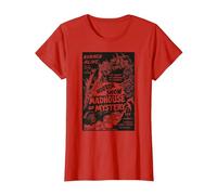 Vintage Halloween Monsters Slasher Horror Movie Show T-Shirt, Femme, Rouge, XXL