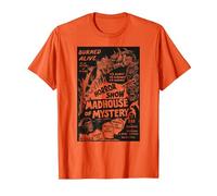 Vintage Halloween Monsters Slasher Horror Movie Show T-Shirt, Homme, Orange, L