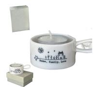 Vintage Handled Tea Light Holder,Rustic Indoor Outdoor Candle Lantern with Carry Handle for Home Decor,Wedding,Table Centerpiece Gift (E)