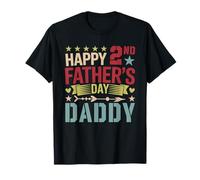 Vintage Happy 2nd Pères, papa, fier de la famille, amoureux de la famille, enfants T-Shirt