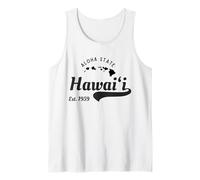 Vintage Hawaii Est. 1959 Aloha State - Carte des îles hawaïennes Débardeur