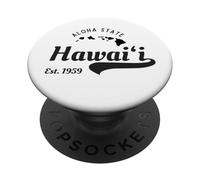 Vintage Hawaii Est. 1959 Aloha State - Carte des îles hawaïennes PopSockets PopGrip Adhésif