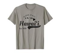 Vintage Hawaii Est. 1959 Aloha State - Carte des îles hawaïennes T-Shirt
