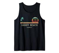 Vintage Hawaii Sandy beach - Palmiers Tropicaux - Surf Débardeur
