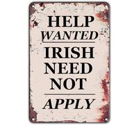 Vintage Help Wanted Tin Sign Apply Within Humorous Motivational Art 8 X 12 in