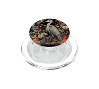 Vintage Heron Floral Esthétique Oiseau Botanique Cottagecore PopSockets PopGrip pour MagSafe