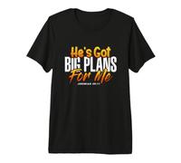 Vintage He's Got Big Plans for Me Verse de la Bible Christian T-Shirt Haut de Gamme