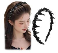 Vintage High Cranium Artificial Pearl Hairband,2025 New Elegant Non Slip Pearl Headbands with Teeth, Bridal Hair Hoop Party Wedding Hair Accessories for Women and Girls (A1-1PC)