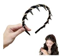 Vintage High Cranium Artificial Pearl Hairband, Fashion Women Faux Pearl Rhinestones Headbands, 2025 New Bridal Rhinestones Non-Slip Hair Hoop with Teeth Hoop for Wedding Party Events