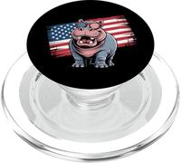 Vintage Hippo USA Flag Lunettes de soleil PopSockets PopGrip pour MagSafe