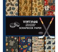 Vintage Hockey Scrapbook Paper : 20 Double Sided Sheets 8.5 x 8.5 for Scrapbooking, Junk Journals, Mixed Media Art, Origami, Crafting projects, and More