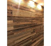 Vintage-Holz Revêtement Mural en Bois Recyclé à Coller. Pose Rapide. Superbe Décoration pour le Mur. Parement en Bois Véritable
