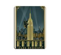 Vintage Home Bedroom American City Illustration Voyage New York City Empire State Building Retro Poster Metal Sign Chic Art Retro Iron Painting Bar People Cave Cafe Family Garage Poster Décoration