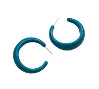 Vintage Hong kong style bleu en forme de c boucles d’oreilles pour femmes