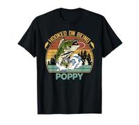 Vintage Hooked On Being Poppy Fête des Pères Pêche T-Shirt