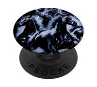 Vintage Horse Lightning Retro 80s 90s Western Grunge Graphic PopSockets PopGrip Adhésif