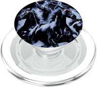 Vintage Horse Lightning Retro 80s 90s Western Grunge Graphic PopSockets PopGrip pour MagSafe