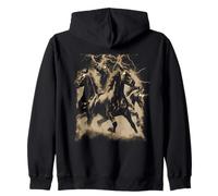 Vintage Horse Lightning Retro 80s 90s Western Grunge Graphic Sweat à Capuche