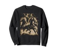 Vintage Horse Lightning Retro 80s 90s Western Grunge Graphic Sweatshirt