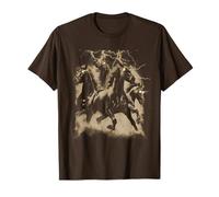 Vintage Horse Lightning Retro 80s 90s Western Grunge Graphic T-Shirt