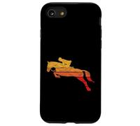 Vintage Horse Rider Girl 80s Hunter Jumper Coque pour iPhone SE (2020) / 7/8