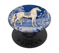 Vintage Horses Lover and Flower Graphic pour Adolescents et Femmes PopSockets PopGrip Adhésif