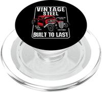 Vintage Hot Rod Built to Last (Print on Back) Rat Rod PopSockets PopGrip pour MagSafe