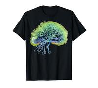 Vintage Human Anatomy Brain coloré cerveau science et art T-Shirt