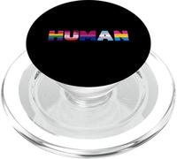 Vintage Human Flag LGBT Gay Pride Month Transgender Design PopSockets PopGrip pour MagSafe
