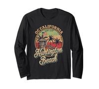 Vintage Huntington Beach Surf City OC Californie Rétro Manche Longue