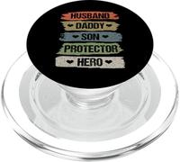 Vintage Husband Daddy Son Protector Hero for Dad Fathers Day PopSockets PopGrip pour MagSafe