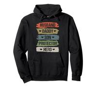 Vintage Husband Daddy Son Protector Hero for Dad Fathers Day Sweat à Capuche