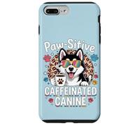 Vintage Husky Paw-sitive Caféiné Canine Coffee Lover Coque pour iPhone 7 Plus/8 Plus
