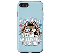 Vintage Husky Paw-sitive Caféiné Canine Coffee Lover Coque pour iPhone SE (2020) / 7/8