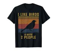 Vintage I Like Birds And Maybe 2 People Animaux Lovers T-Shirt