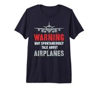 Vintage I May Spontanément Parler d'Avions Fly Model T-Shirt Haut de Gamme