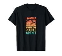 Vintage I Wanna Be Where The People aren't Outdoor Humour T-Shirt