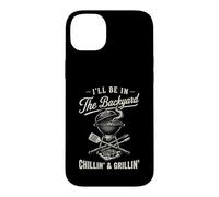 Vintage I'll Be in The Backyard Charcoal Grill Master Coque pour iPhone 14 Plus
