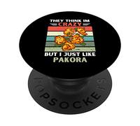 Vintage Ils pensent Que Je suis Fou mais J'aime Bien Pakora Lover PopSockets PopGrip Adhésif