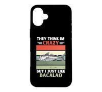 Vintage Ils pensent Que Je suis Fou mais J'aime Juste Bacalao Lover Coque pour iPhone 16 Plus