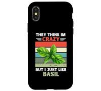 Vintage Ils pensent Que Je suis Fou mais J'aime Juste Basil Lover Coque pour iPhone X/XS