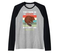 Vintage Ils pensent Que Je suis Fou mais J'aime Juste Beaver Lover Manche Raglan
