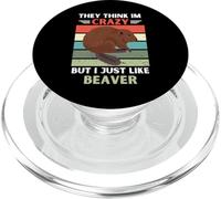 Vintage Ils pensent Que Je suis Fou mais J'aime Juste Beaver Lover PopSockets PopGrip pour MagSafe