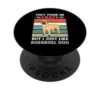 Vintage Ils pensent Que Je suis Fou mais J'aime Juste Boerboel Dog PopSockets PopGrip Adhésif