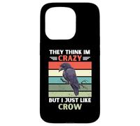 Vintage Ils pensent Que Je suis Fou mais J'aime Juste Crow Lover Coque pour iPhone 15 Pro